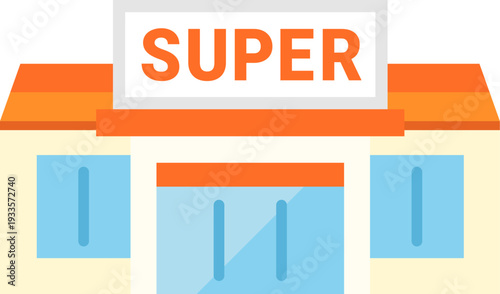 スーパーマーケットのアイコンのイラスト