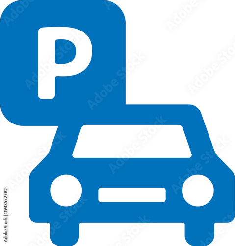 駐車場（パーキング）のアイコンのイラスト