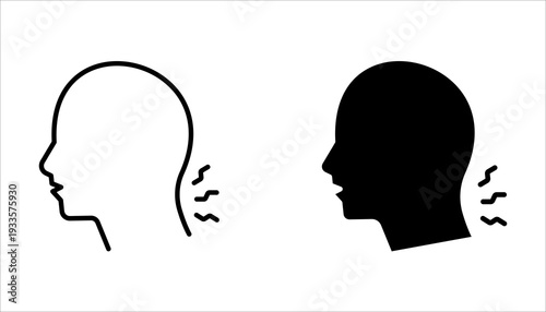 Body pain and Injury line icon. Body aches concept. vector illustration on white background