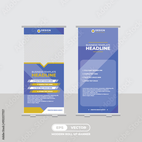 Modern roll up banner template for corporate events company decoration