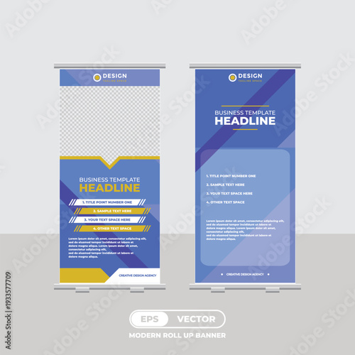 Modern roll up banner template for corporate events company decoration