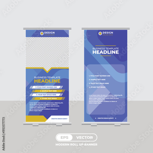 Modern roll up banner template for corporate events company decoration