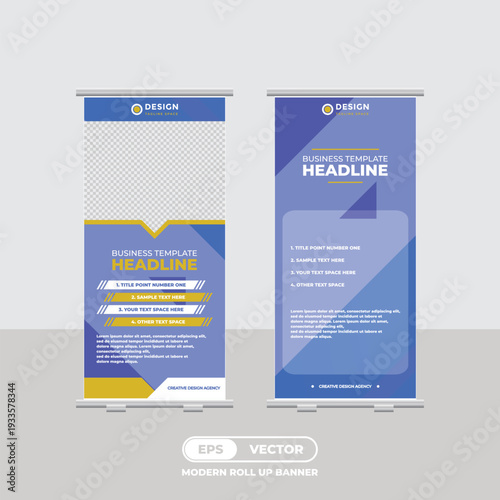 Modern roll up banner template for corporate events company decoration