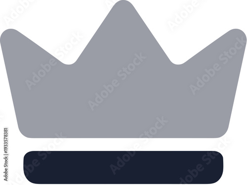 Minimalist Flat Crown Royal Symbol Icon Sign Shape Isolated