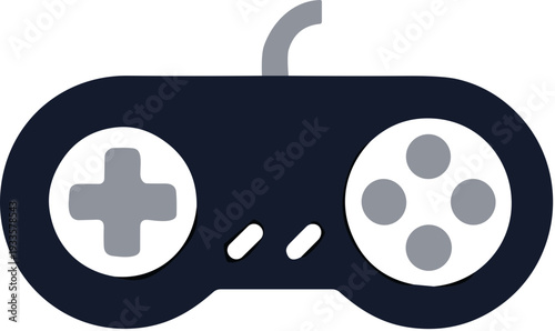 Simple Flat Game Console Controller with Buttons Device Icon