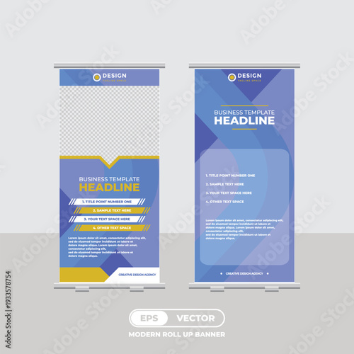 Modern roll up banner template for corporate events company decoration