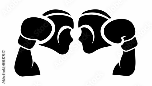 Two fists facing each other in aggressive boxing stance