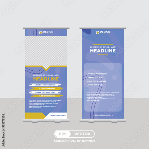Modern roll up banner template for corporate events company decoration
