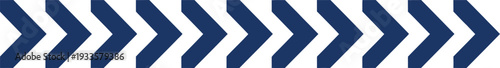 Repeating Dark Blue Chevron Arrows Pointing Right on White Background