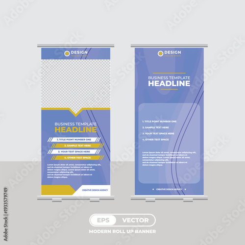 Modern roll up banner template for corporate events company decoration