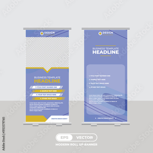 Modern roll up banner template for corporate events company decoration