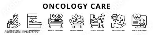Oncology Care web banner icon illustration
