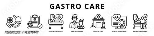 Gastro Care web banner icon illustration