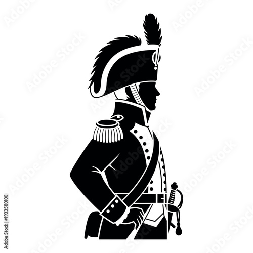 Historical Military Officer Silhouette.