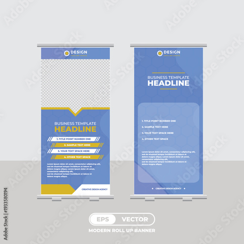 Modern roll up banner template for corporate events company decoration