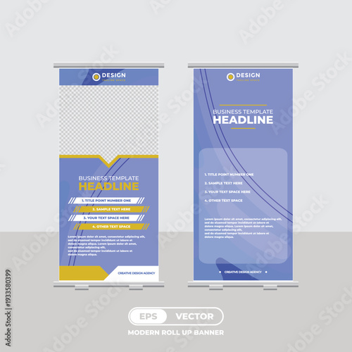 Modern roll up banner template for corporate events company decoration