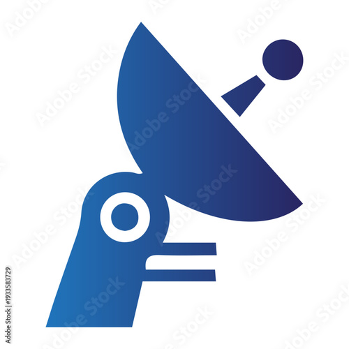 bionic and anatomi satellite dish receiver for modern communication technology and signal transmission