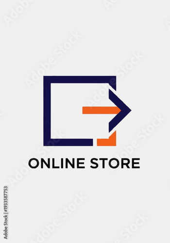 Online Store Logo Design with Arrow Symbol. Free Download Online Store Logo Design with Arrow Symbol. - GFXLoad