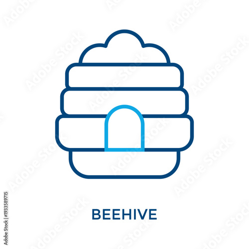 Beehive Icon Outline Color Style. Vector Illustration For Graphic Design