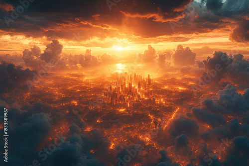 City of Babylon floating in the sky.