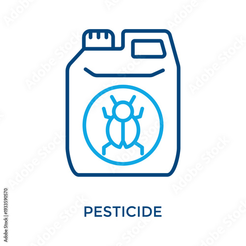 Pesticide Icon Outline Color Style. Vector Illustration For Graphic Design