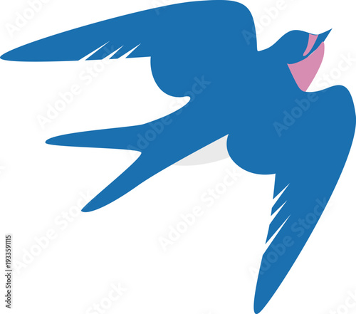ツバメのシンプルイラスト素材