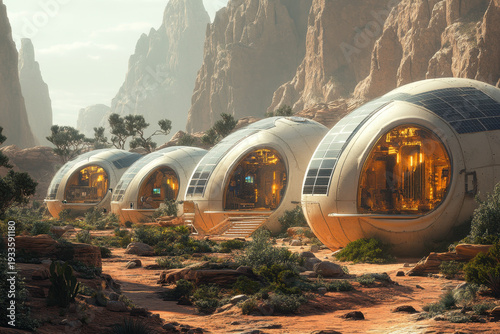Futuristic home inspired by Star Wars concepts.