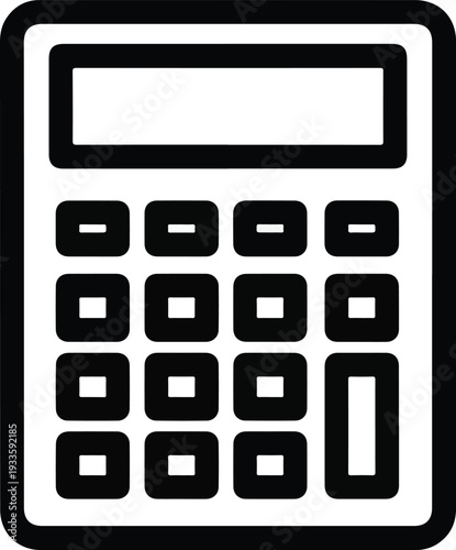 Calculator icon representing financial calculations, mathematics, and basic accounting operations on a white background