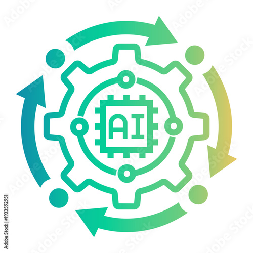 automation Line Gradient Icon
