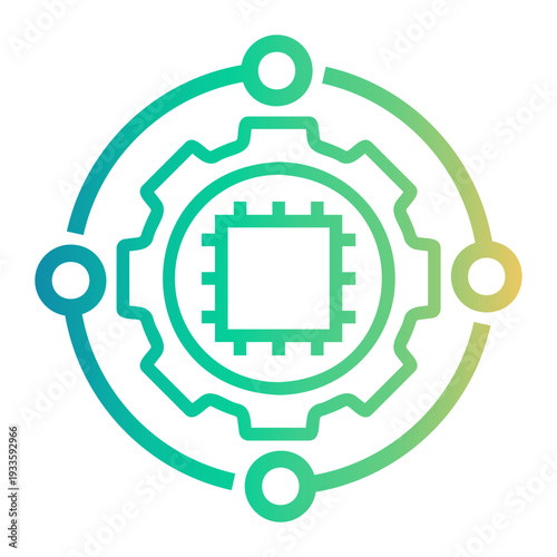 automation Line Gradient Icon