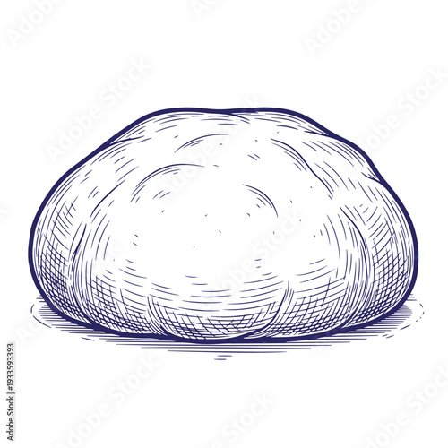 Sketch of a loaf of bread on white background  a simple illustration of a bread loaf