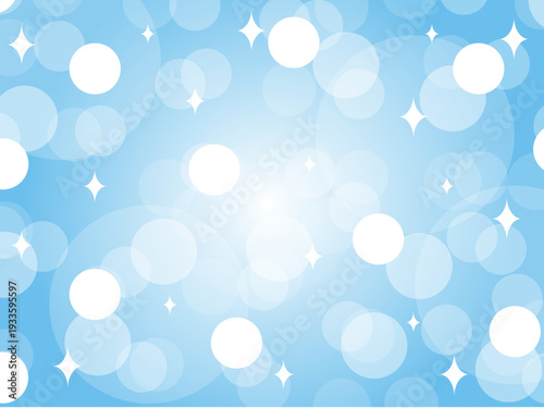 青色の爽やかな玉ボケの背景素材