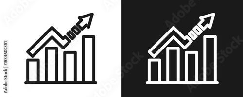 Evolution Icon Set Outline In White And Black Background