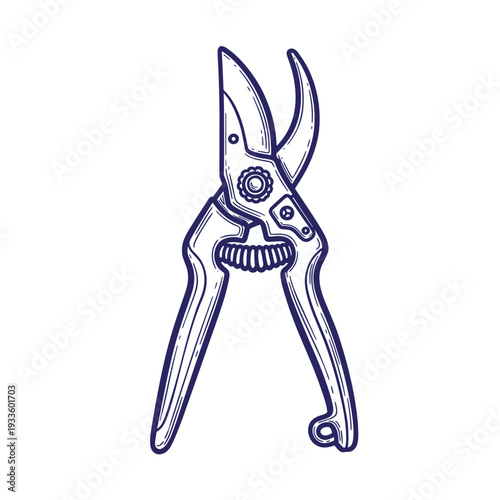 Pruning shears for gardening and landscaping with sharp blades and handles  a tool for cutting and trimming plants and trees