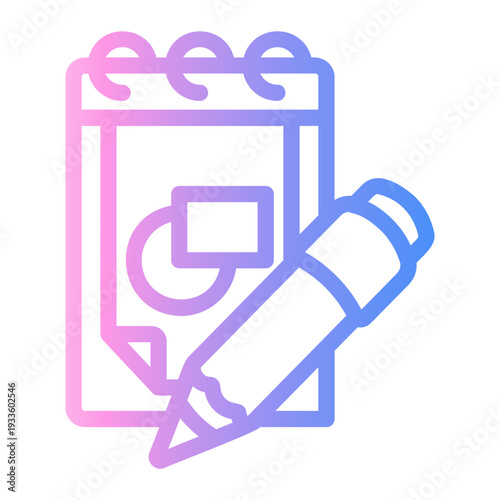 blog Line Gradient Icon