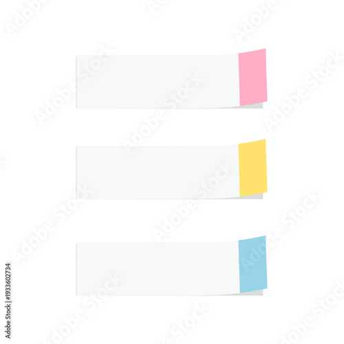 タブ付き付箋 シンプル 3色セット_1