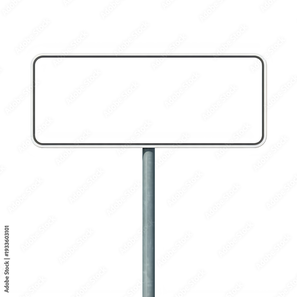 Fototapeta premium Blank street sign on metal post