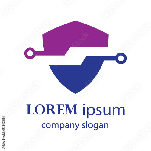 Abstract Shield Technology Symbol