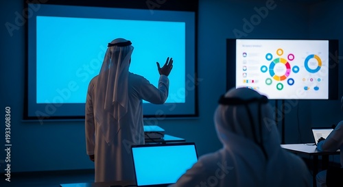 Middle Eastern Business Meeting Presentation Data Analytics