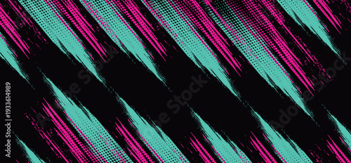 Car sticker wrap banner abstract sporty lines pink blue greenish grunge color combination brush storm thunder modern pattern racing motorsport.
