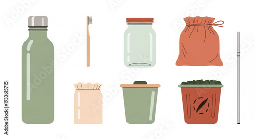 Zero waste lifestyle essentials eco friendly products sustainable living reusable items green home minimalism daily use objects