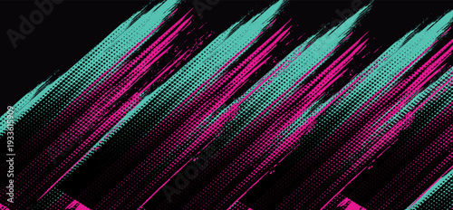 Car sticker wrap banner abstract sporty lines pink blue greenish grunge color combination brush storm thunder modern pattern racing motorsport.