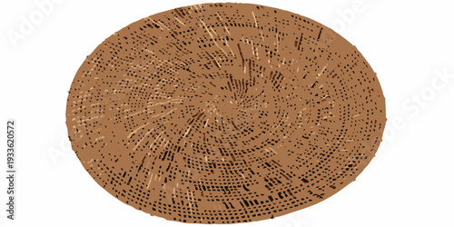Abstract circular pattern resembling a wood grain or woven texture