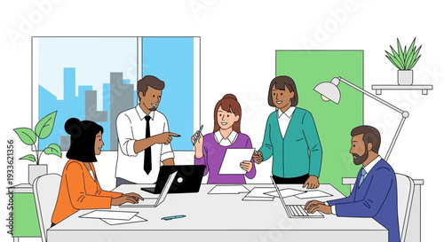 Diverse Group of Professionals in Meeting.