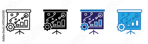 Strategy Icon Multi Style Vector Illustration