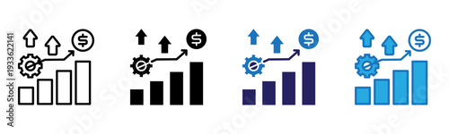 Value Icon Multi Style Vector Illustration