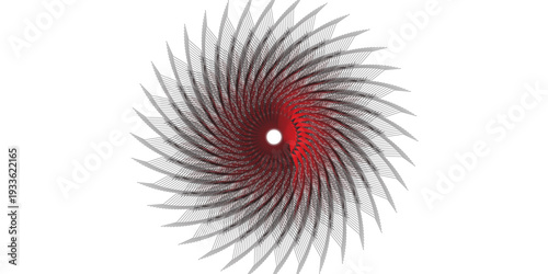 Abstract spiky shape with rotating distortion effect