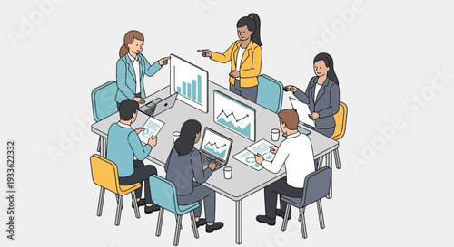 Diverse Team Collaborating Around Computer.