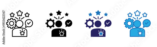 Fame Icon Multi Style Vector Illustration