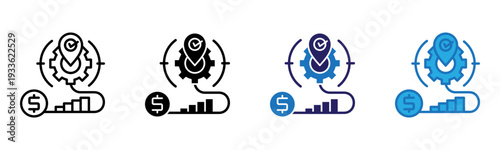 Origin Icon Multi Style Vector Illustration